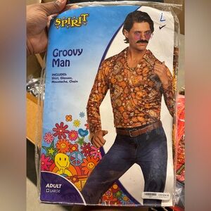 Groovy Man '60s Costume Kit Large Halloween Cosplay
